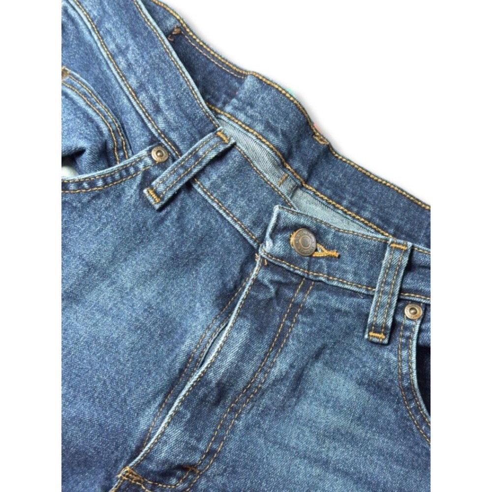 Wrangler Mens 32x30 Regular Fit Jeans Medium Dark Wash Straight Leg Denim - Picture 6 of 7